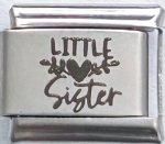 9MM Laser Italian Charm - Little Sister