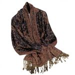 Pashmina Scarf Women Shawls Reversible Paisley Vintage Jacquard Wraps