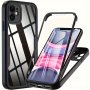 360 Full Body Protective Case For Iphone Integrated Screen And Back Cover Transparent Dual Side Protection Shockproof PC Material Compatible With Iphone 11/12/13/14 Pro Max Series