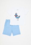 PoP Candy Tee & Short Set - Light Blue & White