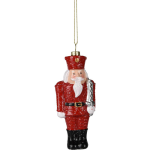 Xmas Figurines 7X5X11CM Red With Glitters Nutcracker