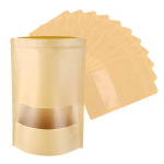50 Piece Kraft Paper Bags - Bread & Cookie Packaging With Window