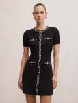 Isobella Tipped Knit MINI Dress - 18 Mono
