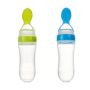 2 Piece Silicone Baby Squeeze Feeding Spoon Feeder Fruit And Vegetable