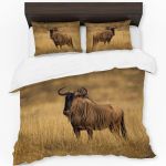 Blue Wildebeest Golden Hour By Fanie Heymans Rectangle Tablecloth