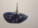Agate Slice Pendant Blue PLP27