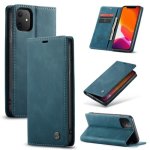 CASEME-013 Multifunctional Horizontal Flip Leather Case With Card Slot & Holder & Wallet For Iphone 11 Blue