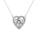 Cel Sta 925 Sterling Silver 1.00CT Moissanite Heart Necklace