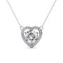 Cel Sta 925 Sterling Silver 1.00CT Moissanite Heart Necklace