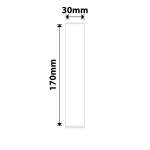 NB592 - - M2 M3 - 30X170MM - 40 White Pet Folder Labels