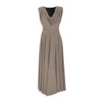 Champagne Jacquard Cowlneck Maxi Dress