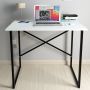 Modern Crisscross Study DESK-60 X 90CM - Classy White