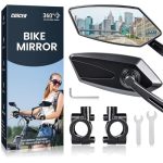 Bike Mirror Handlebar Mount 360 Adjustable 2PCS Accessories Bike Side Mirror E Bike Mirrors For Handlebars Scooter Mirrors For H