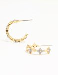 Goldair Gold Plated Cubic Zirconia Floral Teardrop Necklace