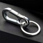 Zinc Alloy Double Loop Keychain - Sleek Car Key Holder With Creative Design