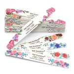 10 Pcs White Sandpaper Strong Thick Nail File Half Moon Print Flower Manicure Polishing File 100 180 Grit Washable Dinsfinctable