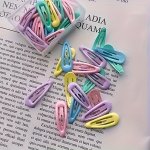 20 40 60 Pcs Colorful Plastic Hair Clips - Women's 2000S Style Hair Clips Daily Use Bangs Clips Cute And Minimalist Design Solid