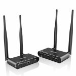 Wireless HDMI Video Transmitter And Receiver 4K 30HZ Wireless HDMI Extender 1000 Ft 0.06S Latency 5.8GHZ 9 Channels Support Ir R
