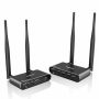 Wireless HDMI Video Transmitter And Receiver 4K 30HZ Wireless HDMI Extender 1000 Ft 0.06S Latency 5.8GHZ 9 Channels Support Ir Remote Loop-out F