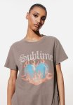 Printed T-Shirt - Dark Greige Sublime