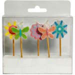 Flowers And Butterfly Candles On A Stick