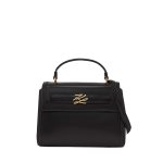 K autograph Small Top Handle Bag -black gold
