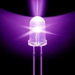 100PCS Super Bright 5MM Round Uv purple LED Emitting Diode F5 LED Light For Diy Lights