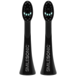 2 Replacement Toothbrush Heads Black