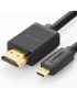 UGreen 30102 Micro HDMI Male To HDMI Male Cable 1.5 Meter Length Black