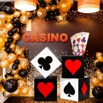 4PCS Casino Party Favor Boxes - Small Dice & Poker Design For Game Night Birthday Graduation Celebrations - Perfect For Centerpi