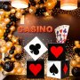 4pcs Casino Party Favor Boxes - Small Dice & Poker Design For Game Night Birthday Graduation Celebrations - Perfect For Centerpieces & Decorations (Balloons Not Included)