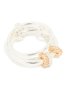 Goldair Gold & Silver Plated Cubic Zirconia 3 Loop Rondell Stacked Ring - M/l