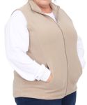 Ladies Sleeveless Fleece Jacket - 6XL Khaki