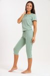 Ladies Printed 3 4 Pyjama Set