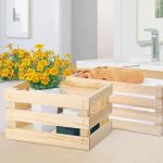 Natural Wooden Crate 30X25X16