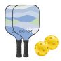 2 Rackets Pickleball Paddles Set With 2 Outdoor Balls