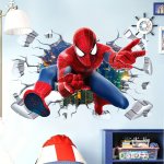Spider-man Removable Wall Decal - Contemporary Cartoon Mural For Bedroom Living Room & Dorm Decor Easy Apply & Remove