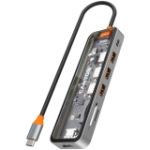Canyon Hub DS-13 7IN1 4K Usb-c Transparent Space Grey