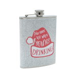 He Sees You When You're Drinking" Christmas Hip Flask