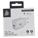 Pro Bass Dual Wall Charger White Usb-c And USB