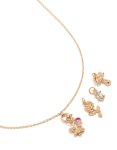 Goldair Gold Butterfly & Flower Charm Necklace
