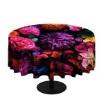 Fastival Of Flowers Round Tablecloth