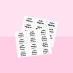 Stick-in Clothing Labels - Pack Of 96