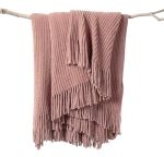 Lifein Pink Throw Blanket For Couch Soft Boho Decor Bed Throw Cozy Chenille Knitted Small Farmhouse Lightweight Throw Pink 50 60