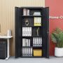 Metal 2 Door Cupboard -1.8M - Black - Fine Living