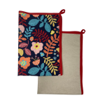 Ella Navy Kitchen Towel Set Of 2
