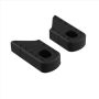 2 Pcs Universal Bicycle Fixed Gear Rubber Crank Protector Cover Black