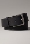Calvin Klein Classic Flat R Leather Belt 35MM - Black