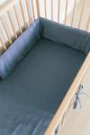 Arctic Blue Muslin Cot Bumper - Cover & Inner