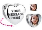 CAS101921 - 925 Sterling Silver Personalized Photo Charm Bead